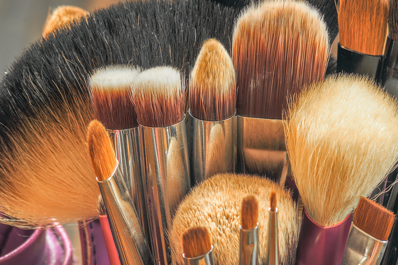 Set of make up brushes